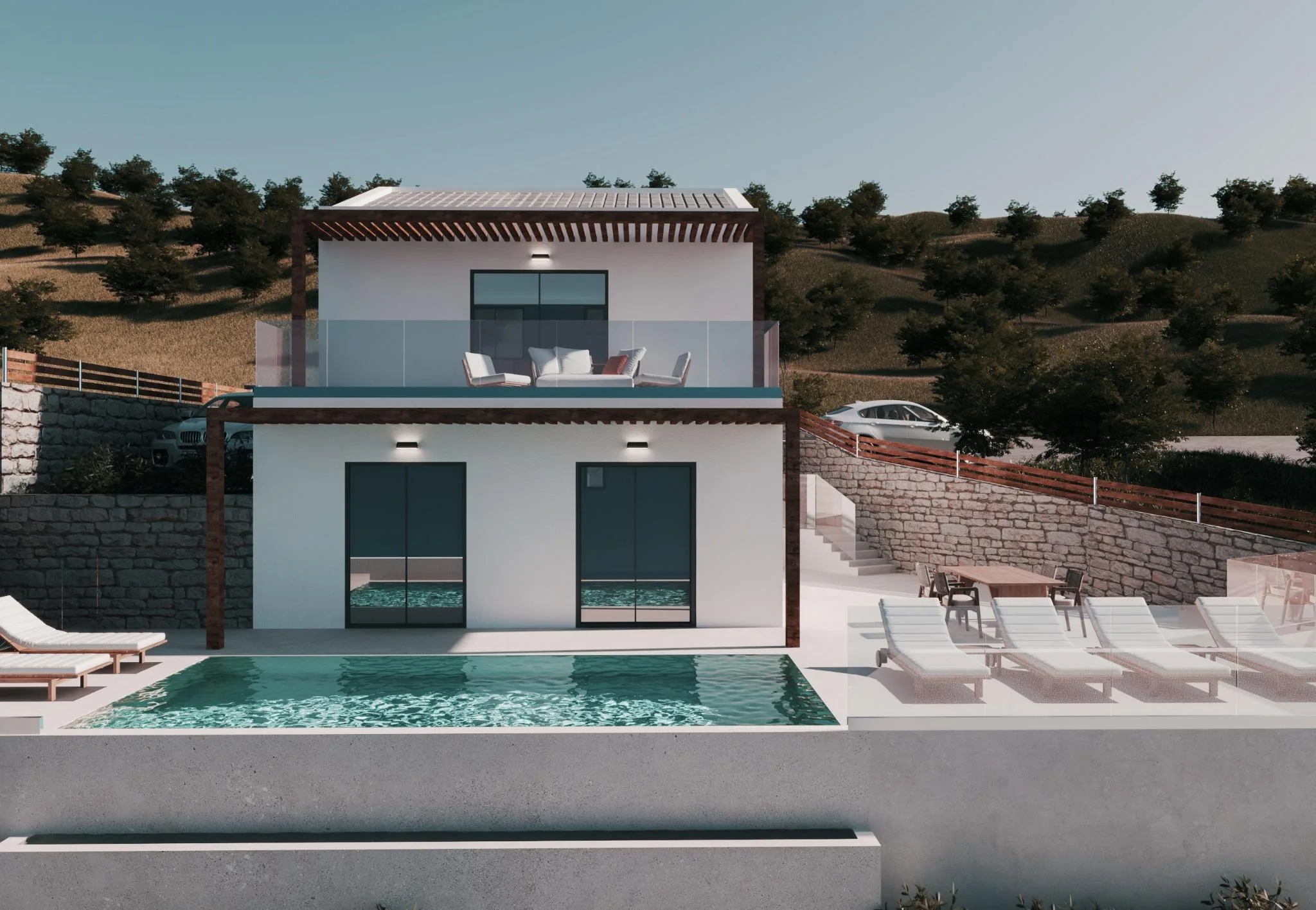 Modern villa with private pool and terrace in Kastrosykia near Preveza