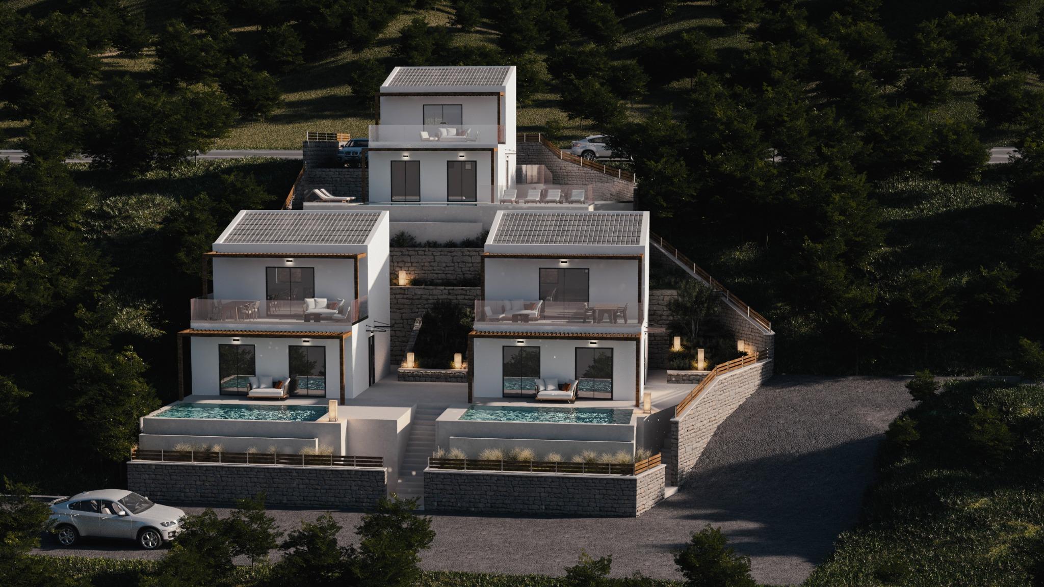 Modern villas with sea view in Kastrosykia near Preveza, Ionian coast Greece