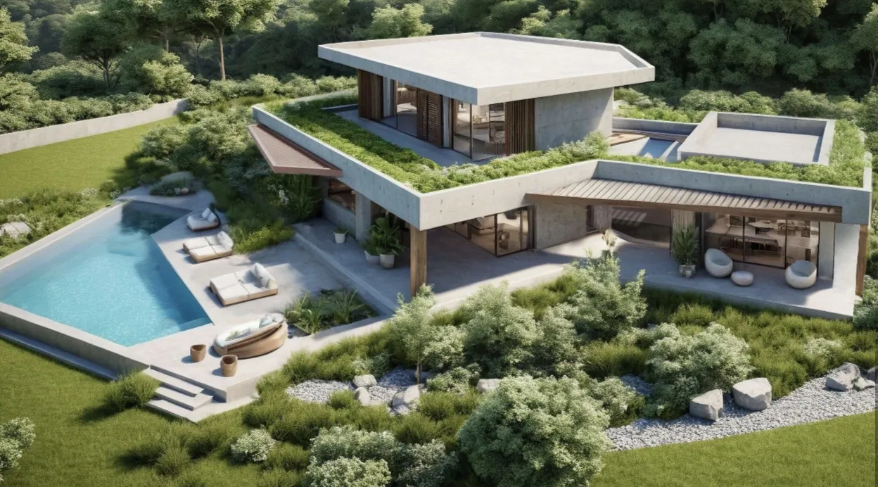 luxe villa Griekenland Golden Visa vastgoed investering met zwembad en terras