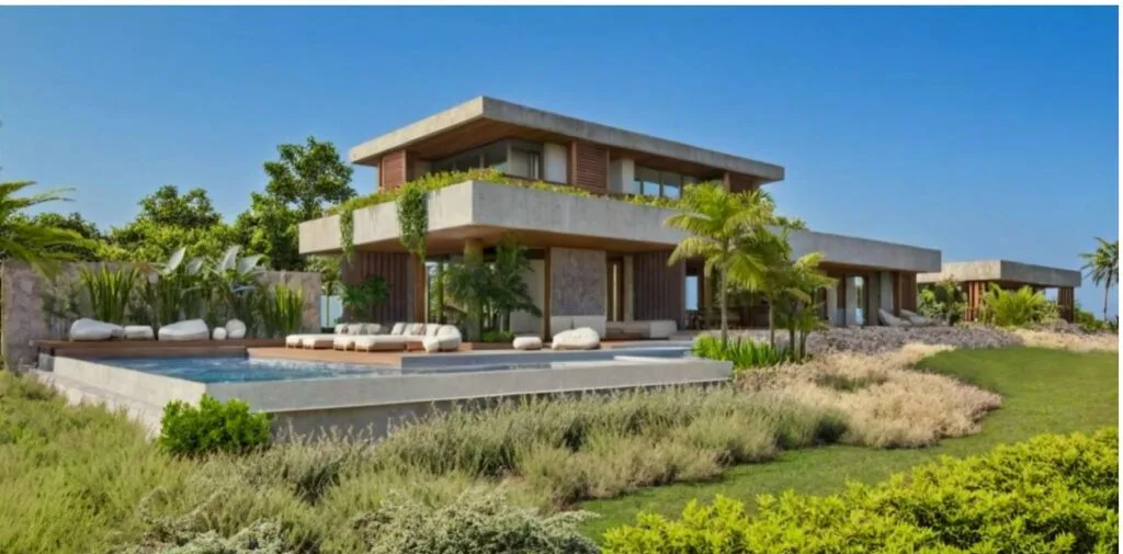 seafront villa in Paleros Greece with infinity pool and sea view